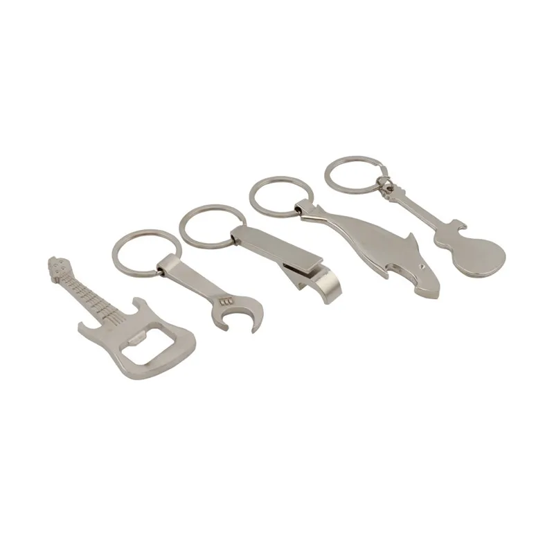 

Shark Shaped Bottle Opener Keychain Type Zinc Alloy Silver Color Key Ring Beer Bottle Opener Home Brew Bar Unique Creative Gift