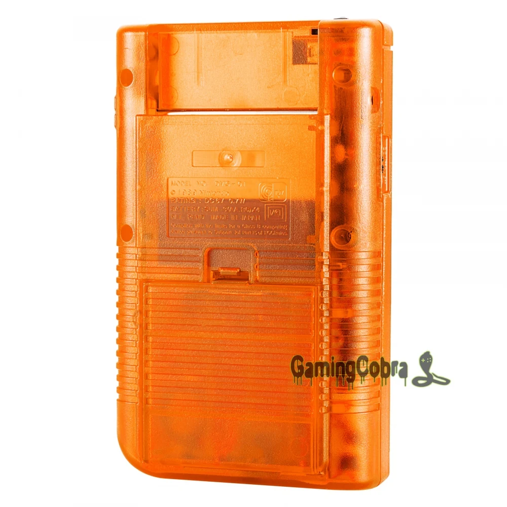 Clear Orange Full Housing Shell Buttons with Screen Len for Gameboy DMG-01 - GBF006