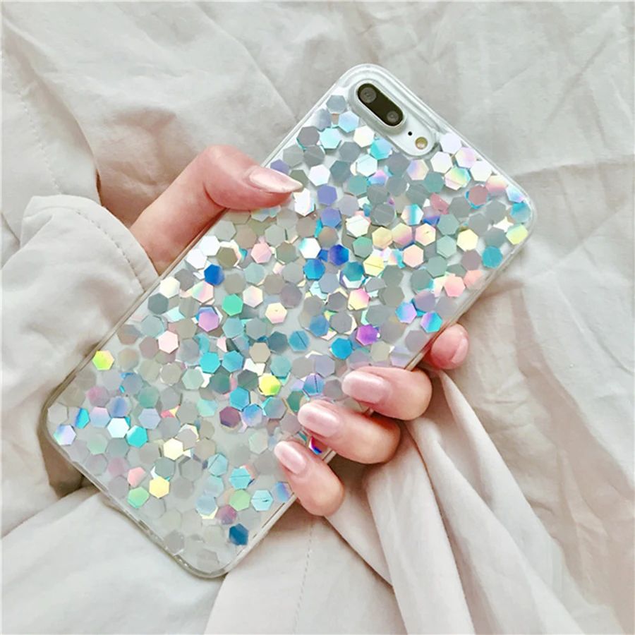 CHAOLIDA Wholesale Bling Paillettes TPU Cellphone Accessories for Iphone X 6 6s 6Plus 7 7Plus 8 8Plus Gliter Back Cover for Girl