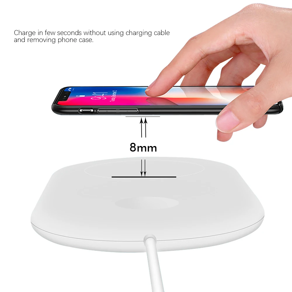 Portefeuille Dual Wireless Charger Pad Fast Charging 10W For Samsung Galaxy S9 Plus S8 S7 S6 7.5W For iPhone X 8 Plus Cargador (4)