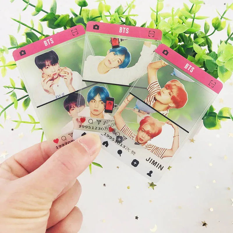 

7pcs/set BTS Bangtan Boys Ins Photo Cards PVC K-POP Transparent Collection Cards Students Fans Gifts New