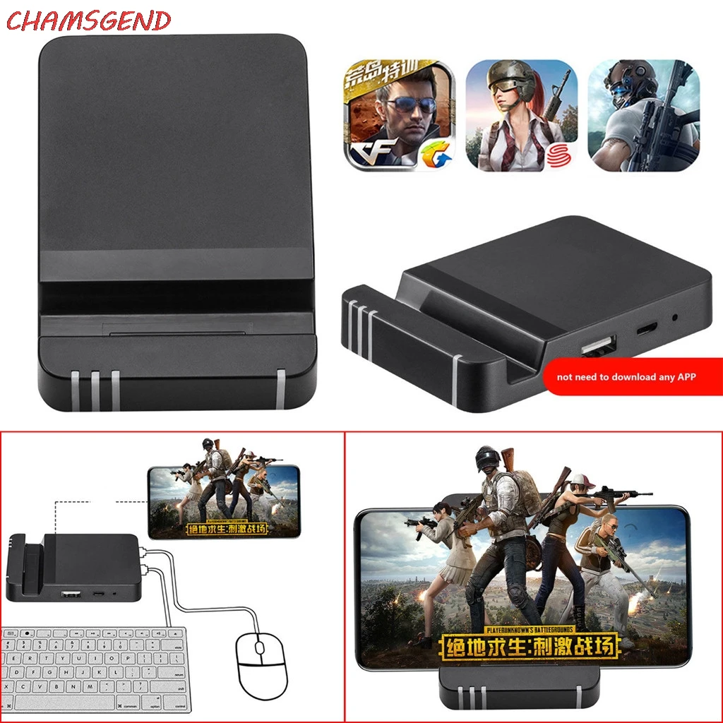 

CHAMSGEND 2019 New D8 Gamepad Keyboard Mouse Converter Adapter Dock Mobile PUBG for Android System Z30406