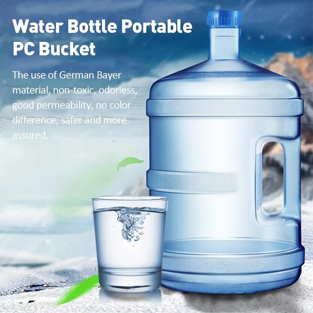 5L 7.5L Mineral Water Pure Bucket Water Bottle Portable PC Bucket Household Large Capacity Pure Water Bucket With Handle Bucket