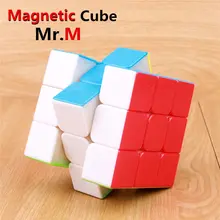 Shengshou Mr M 3x3x3 Магнитный магический скоростной куб без наклеек матовая поверхность профессиональные магниты головоломка cubo magico развивающая игрушка