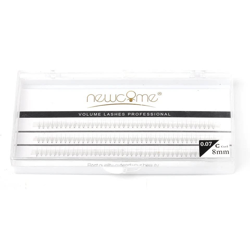 

Thinkshow 2pcs/Lot 8-12mm 3D 5D Volume 0.07 C Individual Eyelash Extension 60 Knots Eyelash Extension Silk Individual Lash