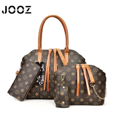 Jooz marca bolsos de las mujeres de cuero de la pu shell 4 unids compuesto bolsas establecen hembra hombro crossbody bags wallet embragues