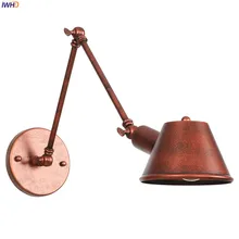 IWHD Rustic Loft Retro Wall Light Up Down Bedroom Bathroom Mirror Swing Long Arm Wall Lamp Vintage Edison Wandlamp Lampara Pared iwhd swing long arm wall light up down vintage glass wall lamp led bedroom iron wandlamp home lighting edison bulb light