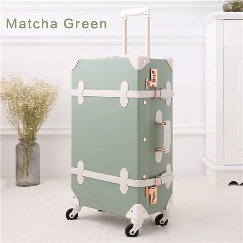 Buy 20"22"24"26" Drawbars&PU Leather Retro Luggage