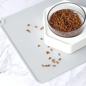 

Silicone Pet Feeding Mat Cat Dog Food Pad Mat Water Dish Feeding Bowl Placemat Anti-Sprinkling Leaking Floor Tray Pet Supplies