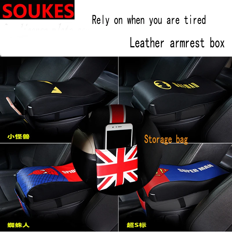 

Cartoon Car Armrest Driver Arm Holder Pad Mat Box For Mitsubishi ASX Lancer 10 9 Outlander Pajero Suzuki Swift Grand Vitara SX4