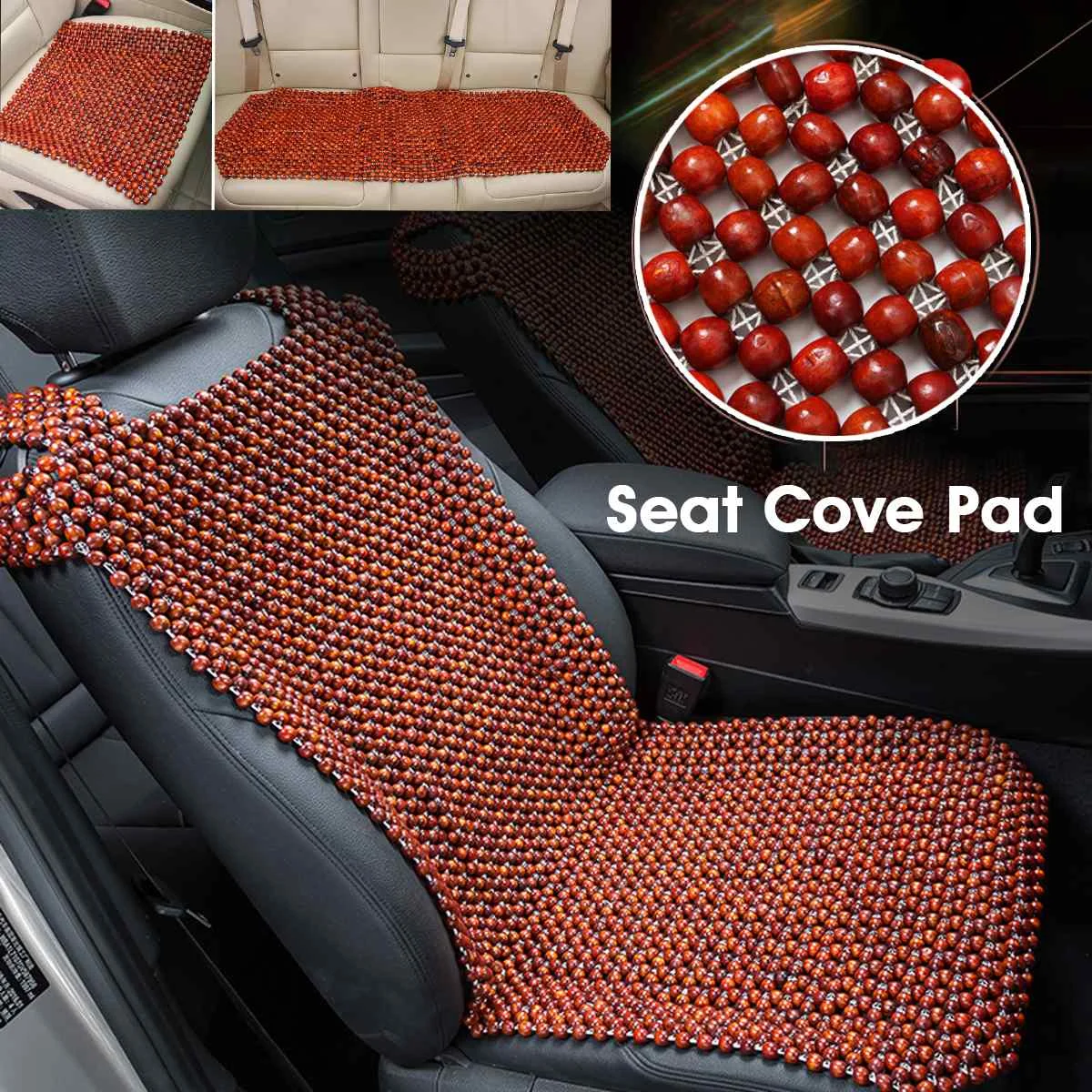 

Natural Wood Rosewood Mesh Car Auto Taxi Patrol Universal Seat Cover Cushion Cars Pad Summer Cool Breathable Pad Mat Accessories