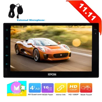 

Radio Phone Link Bluetooth SWC USB SD 3G WIFI AUX CAM-IN OBD2 Eincar Quad Core Android 6.0 Marshmallow Head Unit Double DIN In