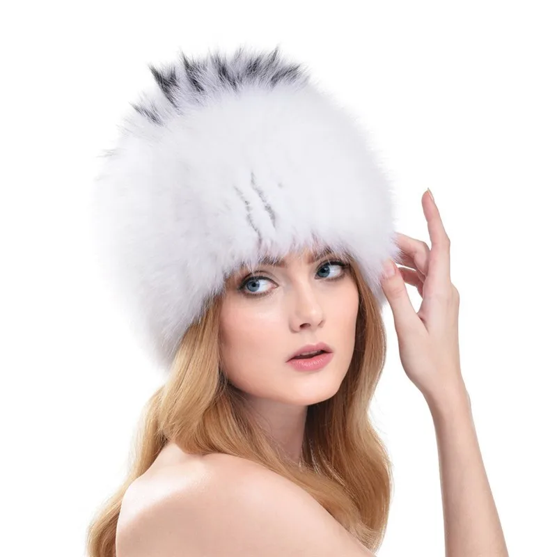 QUEENFUR-Women-Winter-Fox-Fur-Hats-Genuine-Fox-Fur-Knitted-Beanies-2016-New-Design-Russian-Style (3)