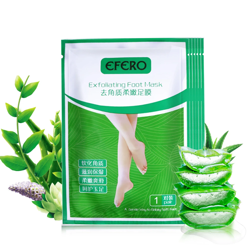 

efero 20pair=40pcs Exfoliating Foot Mask Heels Remove the Skin Foot Peel Mask for Pedicure Socks Exfoliating Peeling Feet Care