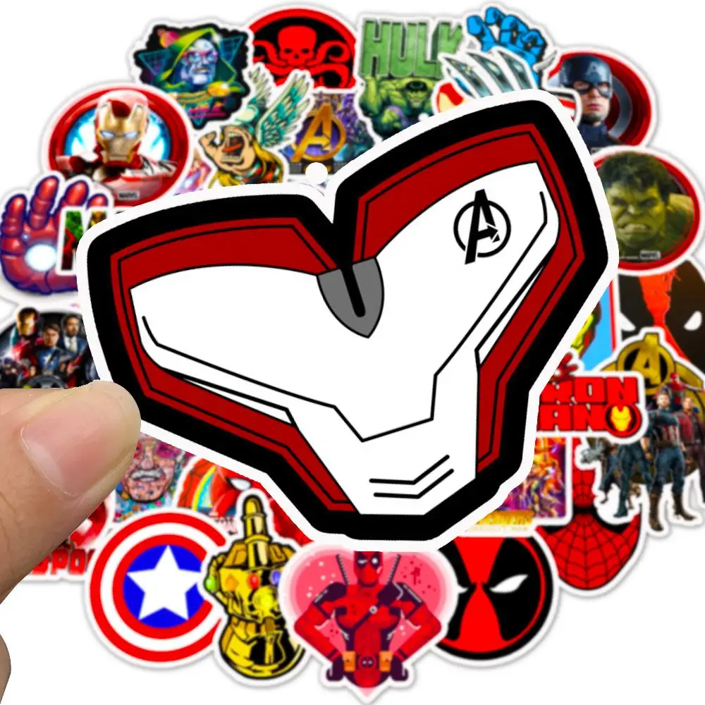 50 шт Мультяшные наклейки Marvel игрушки-Супергерои для детей забавные наклейки Декорации для DIY ноутбука чемодан для скейтборда