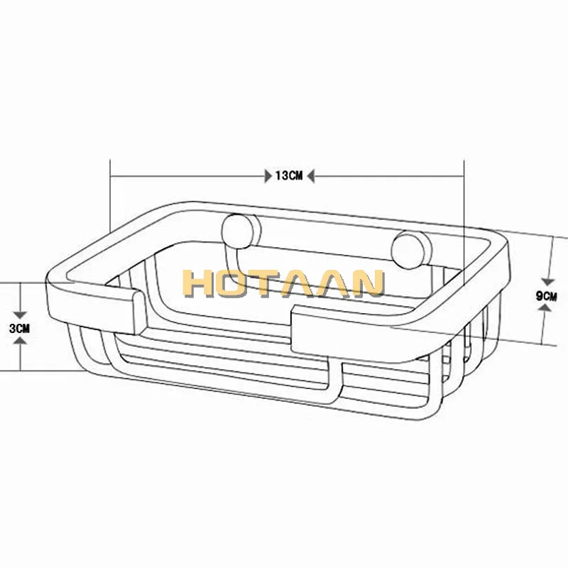 HOTAAN сильнейший практичный дизайн! Аксессуары для ванной комнаты, мыльница для ванной комнаты, Космический алюминий, мыльница, YT-7001