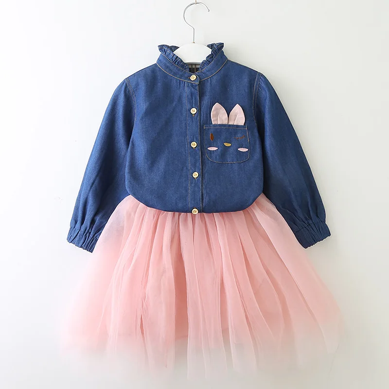 Keelorn/комплект одежды для девочек, Детский костюм коллекция года, новое летнее модное платье с длинными рукавами для девочек платье принцессы Детский комплект одежды для девочек с сумочкой - Цвет: AZ1778-Pink