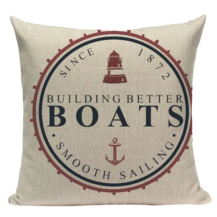 Anchor ship Throw Pillow Cover Bedding Camping Hotel Office Home ocean Decor Cushion Cover Fabric For Furniture Pillowcase