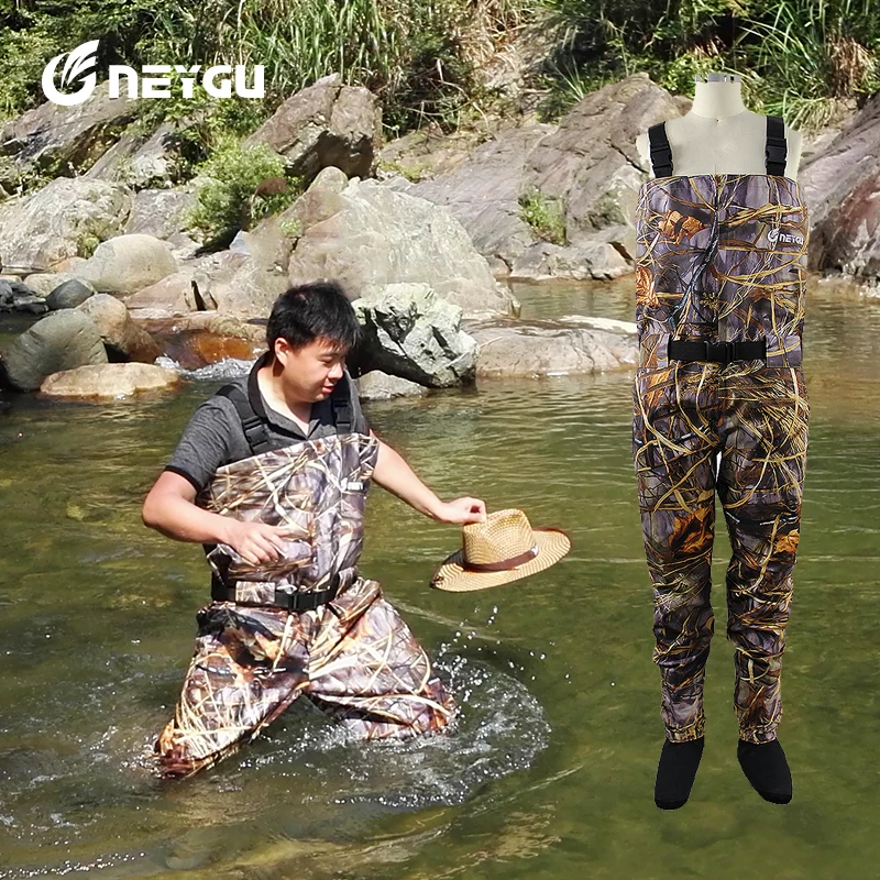 Waterproof Camouflage Chest Fishing Wader, Breathable Hunting Wader