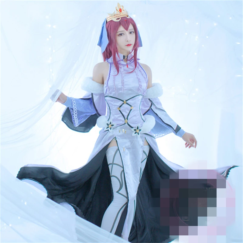 Аниме Косплей Костюм Fate/Grand Order FGO Scathach четвёртый заказ мастера королева платье