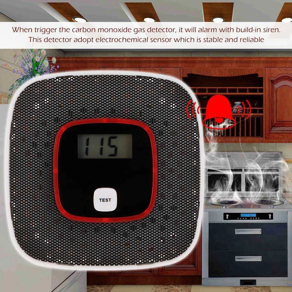 

New LCD CO Carbon Monoxide Gas Alarm Sensor Poisoning Smoke Tester Detector Monitor Tool