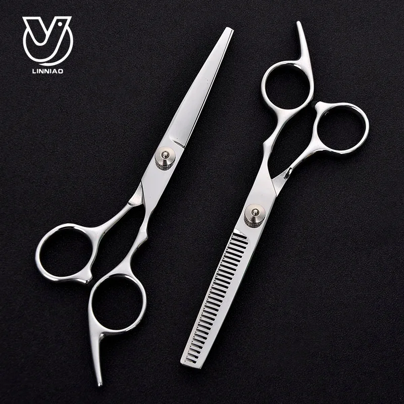 6 Inch Hairdressing Scissors 4CR13 Stainless Steel Professional Salon Barbers Cutting Scissor Hair Set | Красота и здоровье