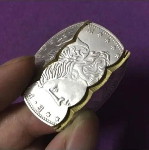 Three Folding Coin Morgan Coin Version Magic Tricks Coin Through Into Bottle Magie Close Up Accessory Gimmick Props Mentalism Three Folding Coin Morgan Coin Version Magic Tricks Coin Through Into Bottle Magie Close Up Accessory Gimmick Props Mentalism