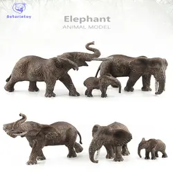 Диких животных моделей фигурки героев о семье из трех моделирование слонов