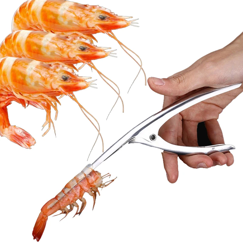 

Delidge 1Pc Shrimp Peeler Prawn Stainless Steel Creative Kitchen Gadget Cooking Peeler Shrimp Deveiner Peel Seafood Tool