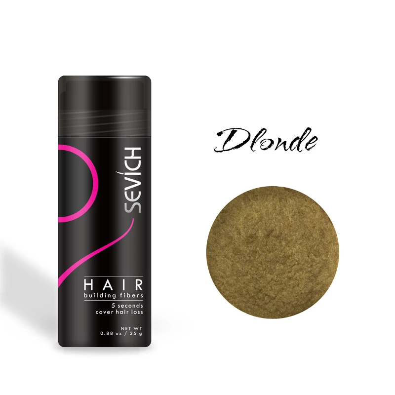 Sevich строительное волокно для волос пушистая тонкая пудра для волос продукт для выпадения волос Кератиновое восстановление волос маскирующая пудра мгновенный 10 цветов - Цвет: Kit 1-Blonde