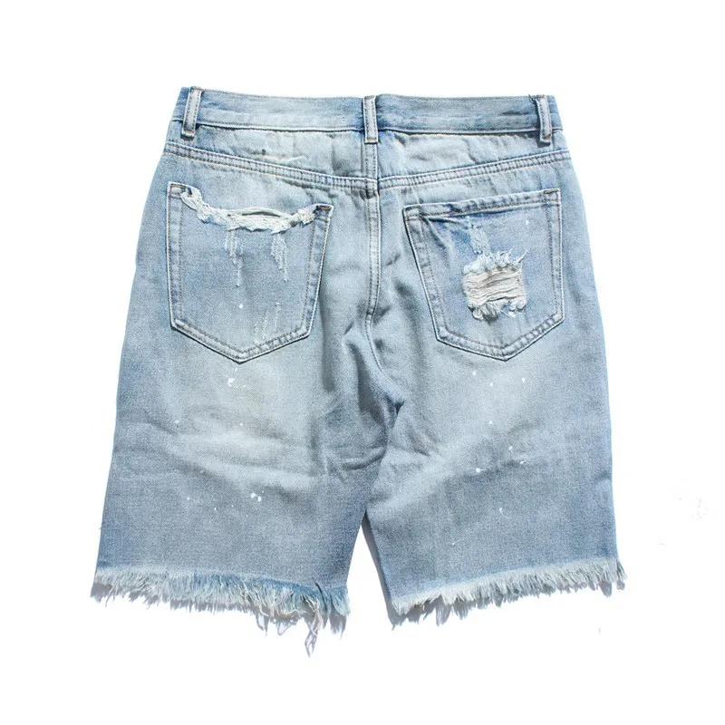 Justin Bieber Ripped Denim Shorts 2