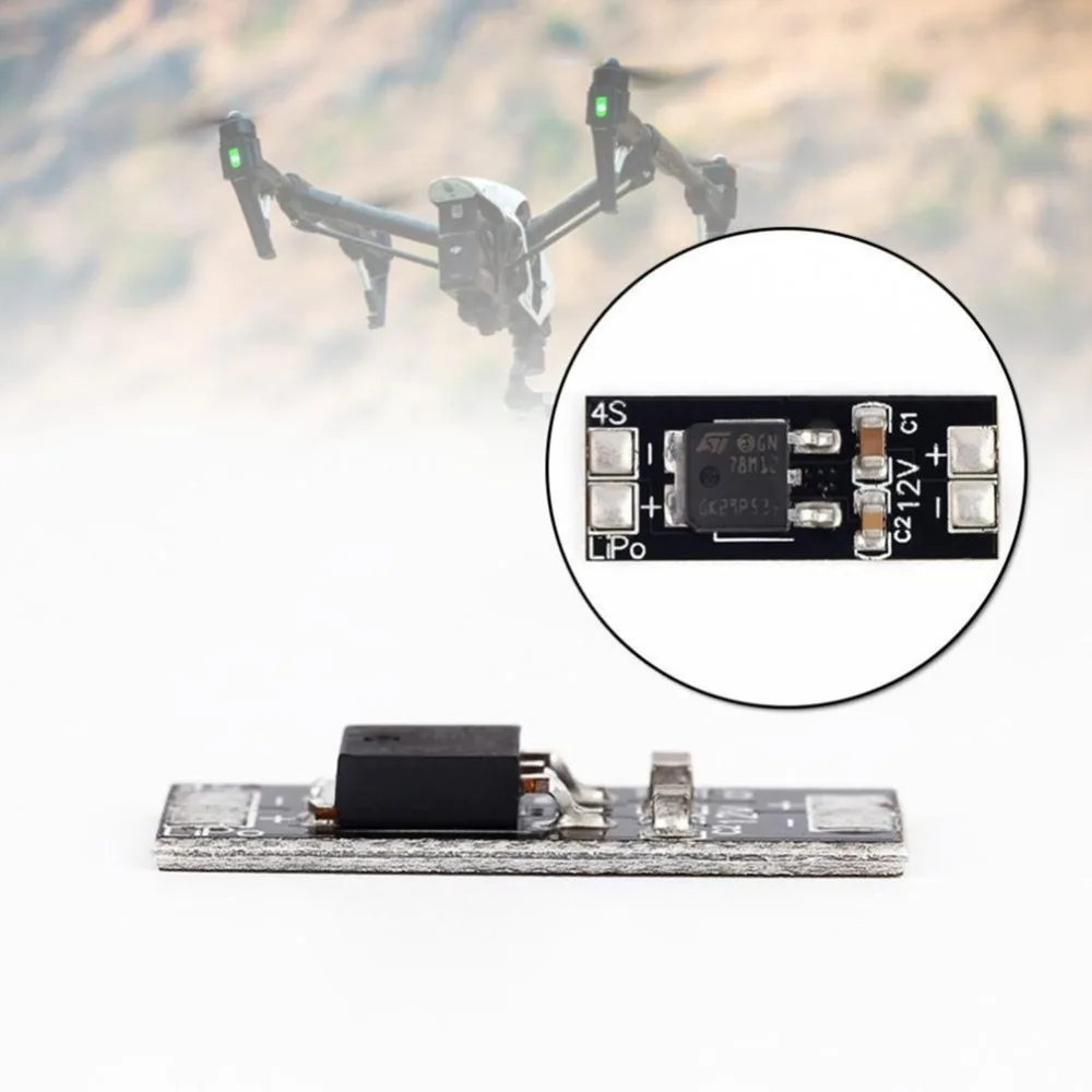 

4S Lipo to 12V Linear Voltage Regulator Regulate Module For FPV Camera Multicopter Support 3S Battery