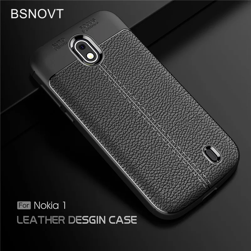 

BSNOVT For Nokia 1 Cover Shockproof Luxury Leather TPU Case For Nokia 1 Phone Funda For Nokia1 Shells TA-1047 TA-1060