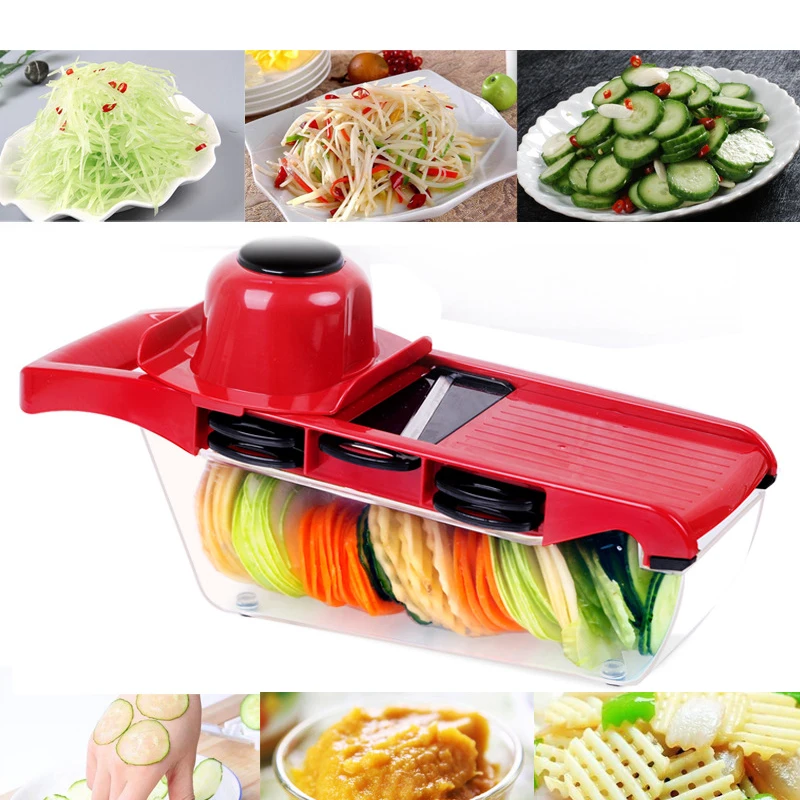 

Vegetable Cutter with Steel Blade Mandoline Slicer Potato Peeler Carrot Cheese Grater vegetable slicer Kitchen Accessories