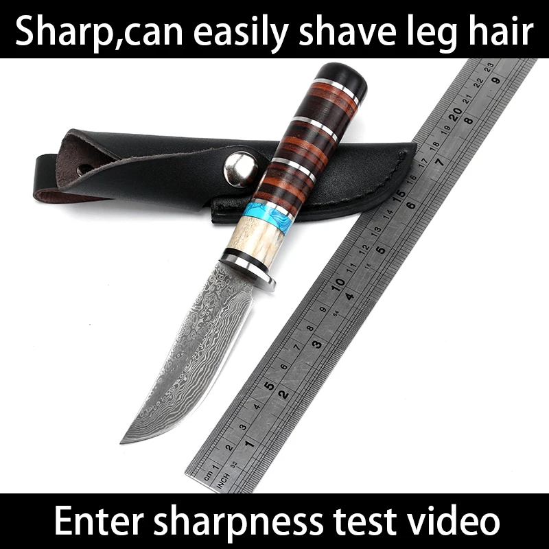 High carbon steel Handmade hunting knives Damascus pattern ... High carbon steel Handmade hunting knives Damascus pattern ...