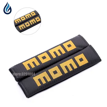 

MOMO logo Safety Strap Car Seat Belts Pillow Shoulder Protection for Hyundai Chevrolet Audi BMW Jaguar MINI Cooper Citroen Volvo