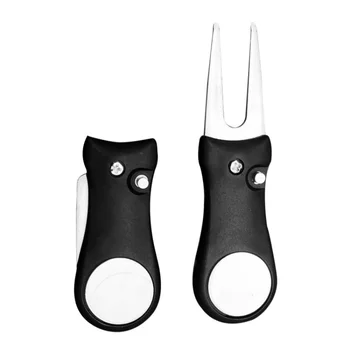 

Stainless Steel Switchblade Tool Pitch Golf Pitchfork Golf Accessories Putting Green Fork Golf Divot Tool Repair