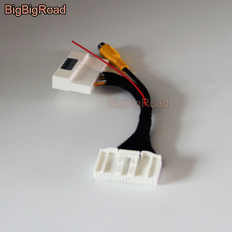 BigBigRoad For Nissan Sylphy 2019 40 Pins Car Adapter Connector Wire Cable Rear View Camera Original Video Input RCA