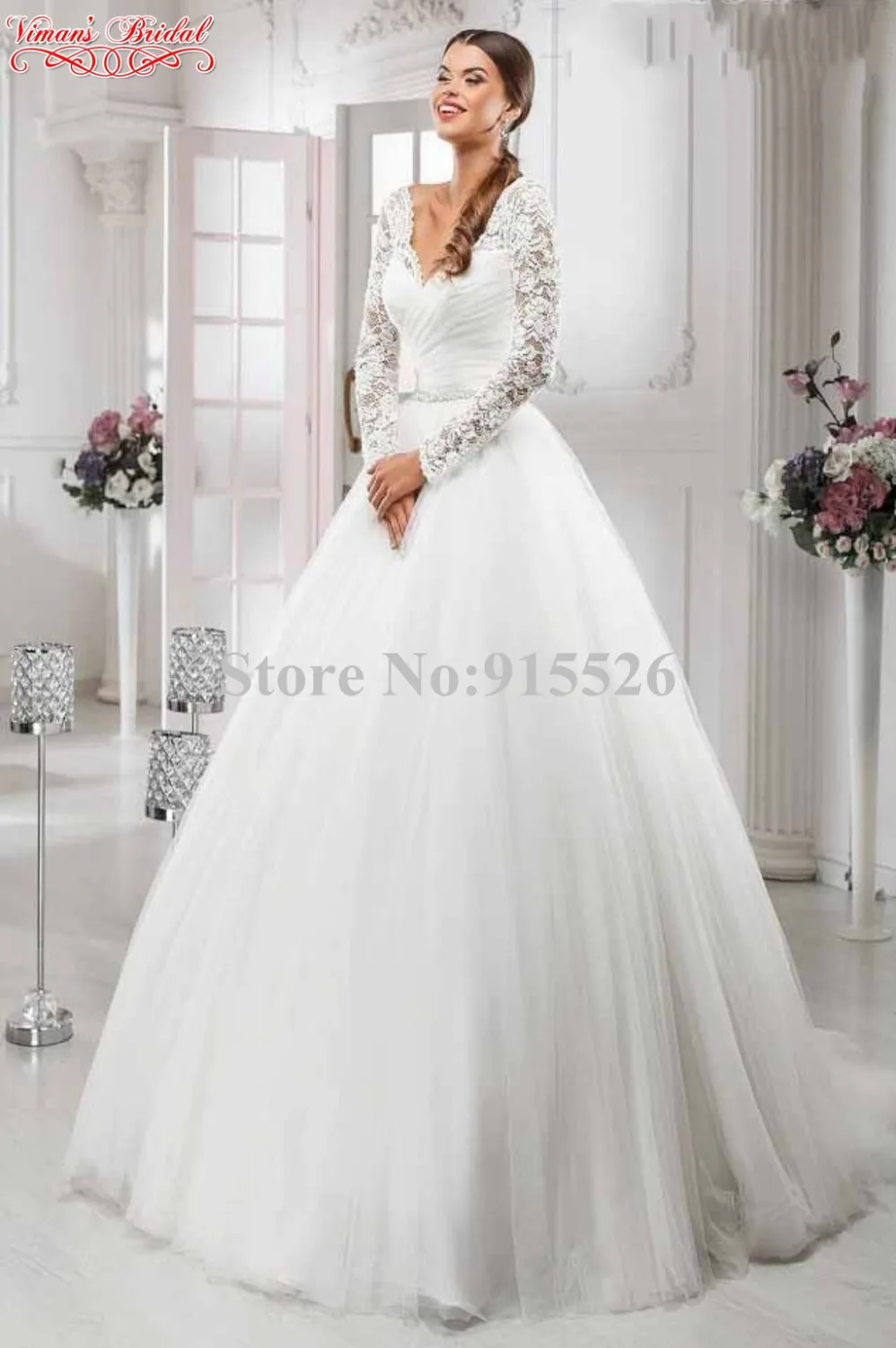 2017 New Design White Bride Dress Liques Lace V Neck Full Long 2017 New Design White Bride Dress Liques Lace V Neck Full Long Sleeves Floor Length Ball Gown Gelinlik Free Shipping Ae85 In Wedding Dresses From