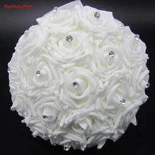 Прекрасный белый свадебный букет невесты брошь букет розы Букет свадебных цветов Свадебные букеты