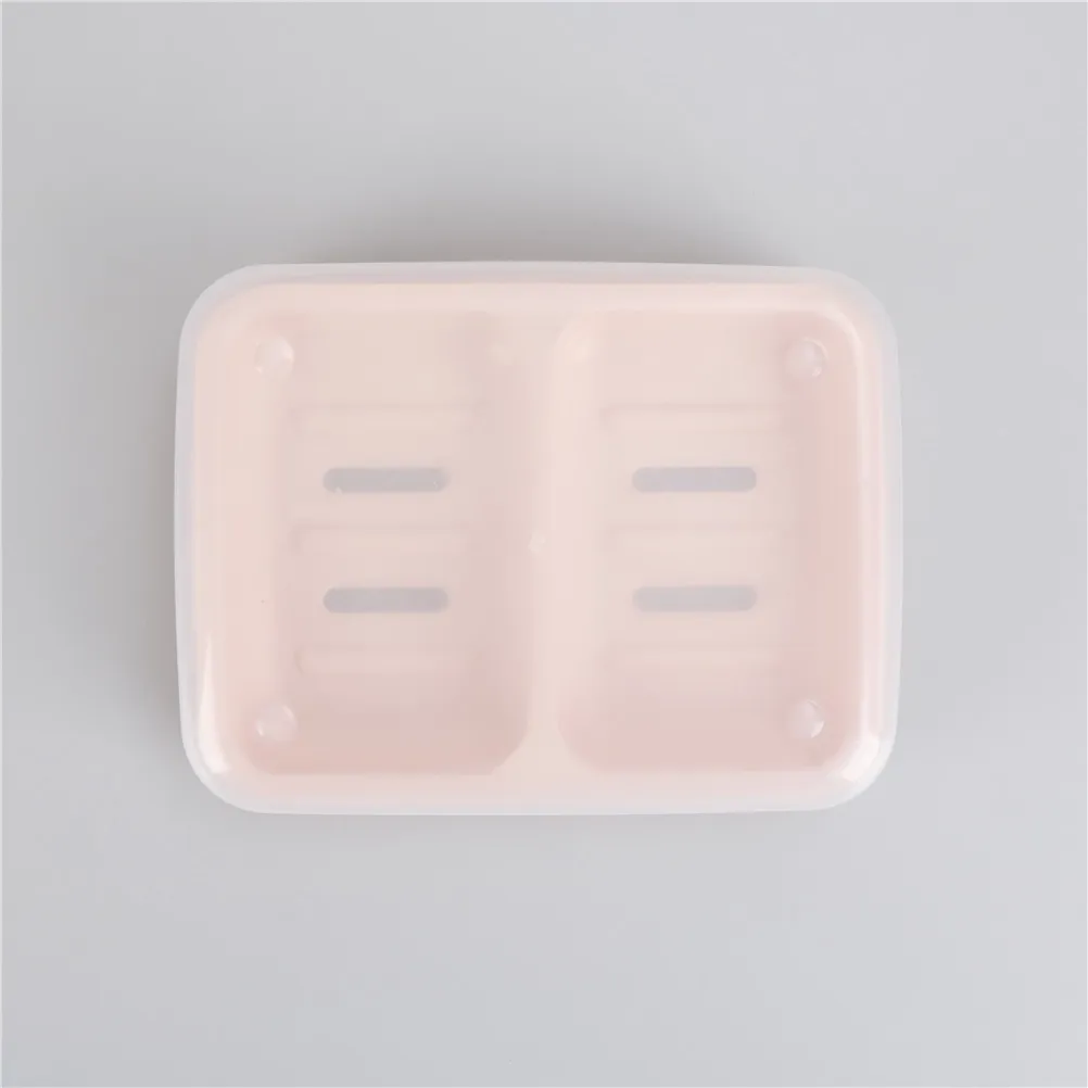 Practical Lovely Double Soap Dishes Soap Dish Drain Creative Soapbox Pop* 