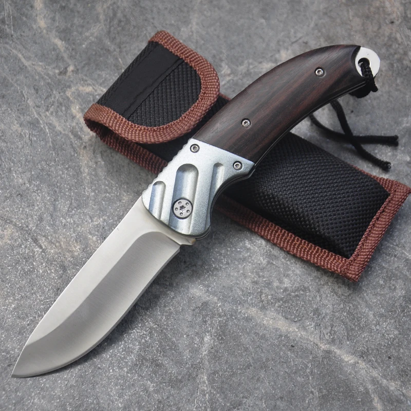 Новый складной нож 7Cr17Mov лезвие деревянной ручкой 15 см Открытый выживания кемпинг карманный мини-нож деревянной ручкой Рыбалка EDC ножи