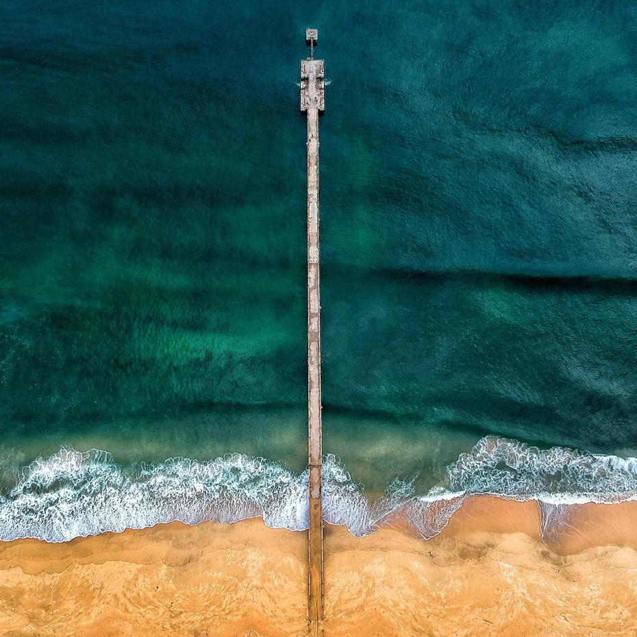 Green Sea Bridge Canvas Paintings Printed Seaside Landscape Posters and Prints Wall Art Pictures Living Room Home Decorstion (6)