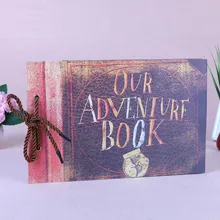 10 Inch Retro DIY Photo Album Family Handmade Sticky Type Baby Autograph Album Our Adventure Book