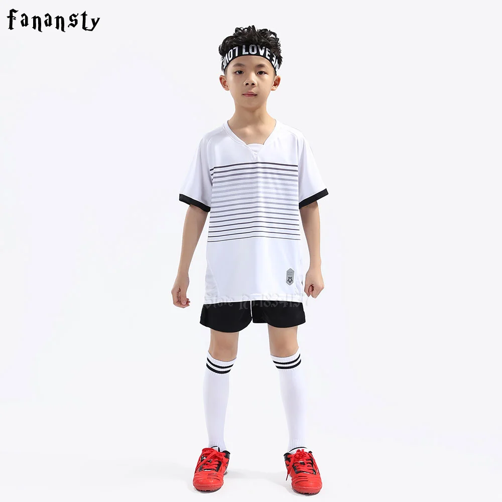 Top quality soccer jerseys kids soccer set boys football uniforms set