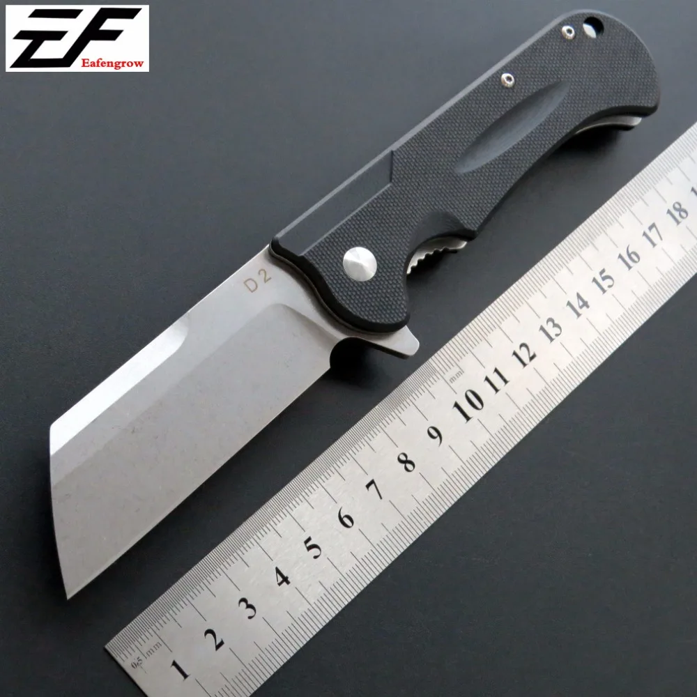 

Hot EF227 Folding Blade Knife D2 Steel Blade G10 Handle Tactical Hunting Knife Outdoor Camping Tools