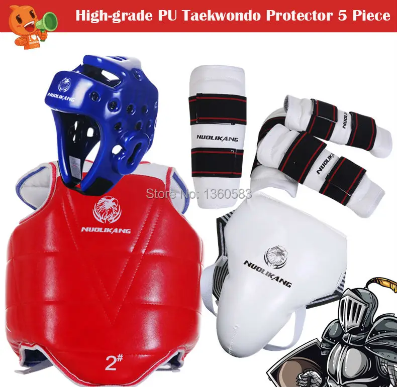 New Adult kids Thickening Taekwondo Protector 5 Piece HeadGear Helmet