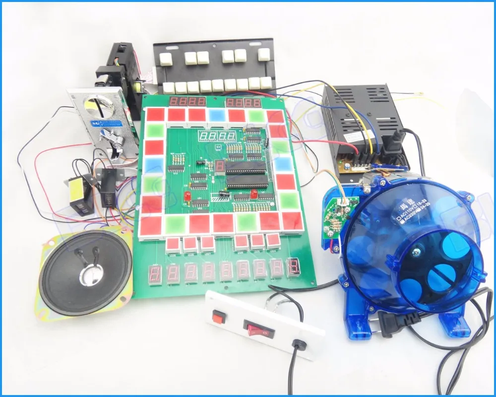 Набор деталей с приёмкой монет, мотором, игровой клавиатурой, блоком питания, динамиком, счетчиком DIY