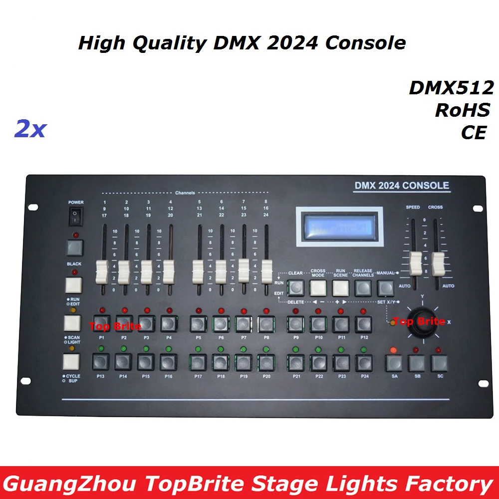 2Pcs/Lot New DMX 2024 Controller DMX 512 Stage Light Console DMX