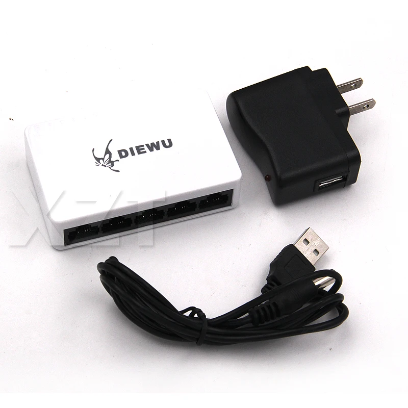 

AT 1PCS 100Mbps 5 Ports Mini Fast Ethernet LAN RJ45 Network Switch Switcher Hub VLAN Support HOT SALE